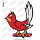 Red Robin Bird Embroidery Design